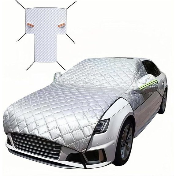 Heavy Duty Car Snow Cover with Hood Protection