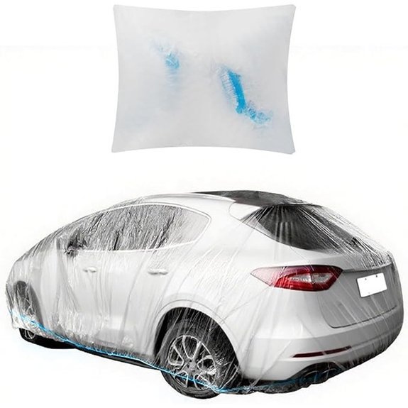 Plastic Car Cover with Elastic Cord for Cars