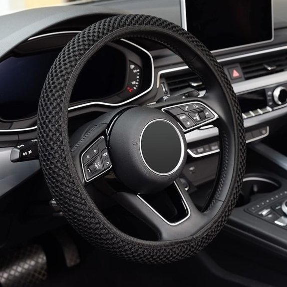 KAFEEK Elastic Stretch Steering Wheel Cover 15 inch