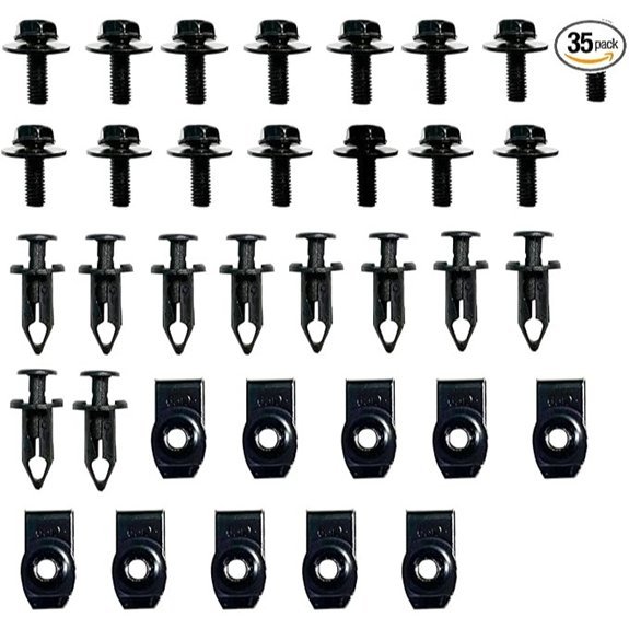 35PCS Engine Under Cover Splash Shield Clips