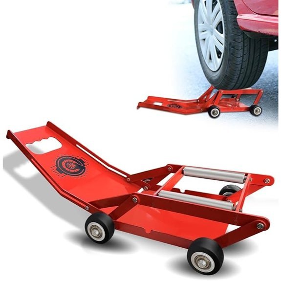 Upgraded Tire Jack Tool with Roller Plate