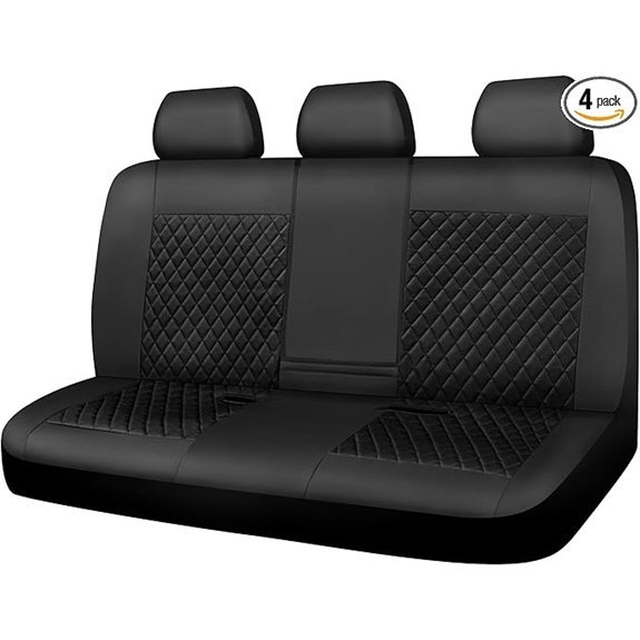 CAR PASS Faux Leather Back Seat Cover