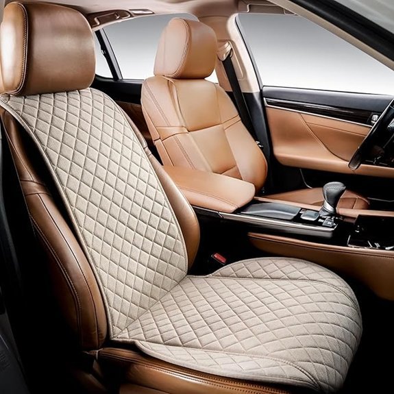 IVICY Faux Linen Front Car Seat Cover