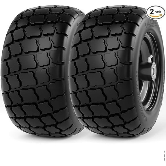 RONPOW Flat Free Lawn Mower Tire and Wheel (2 Pack)
