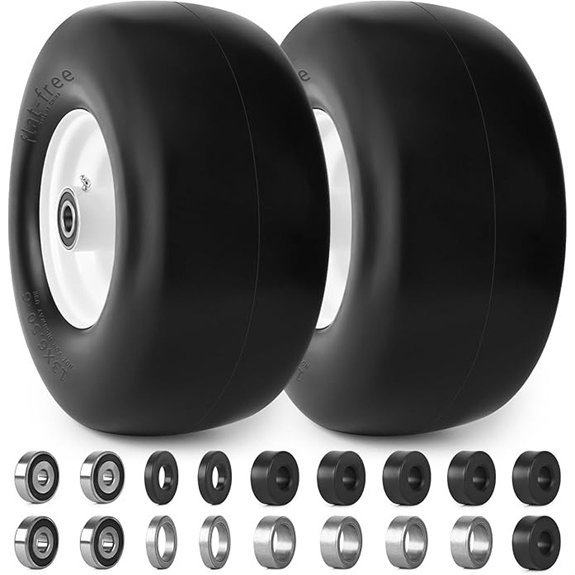 13x6.50-6 Flat Free Lawn Mower Tires and Wheels