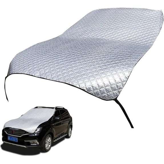 Universal Foldable Half Car Cover with Windshield Sunshade