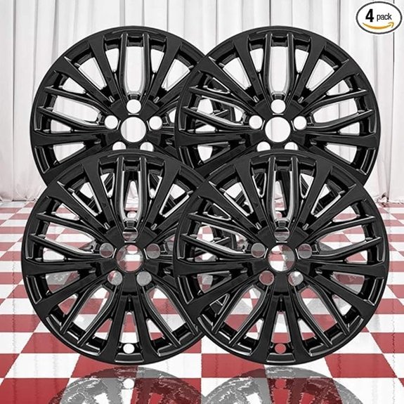 Set of 4 Gloss Black 18 Wheel Skins for Toyota Camry
