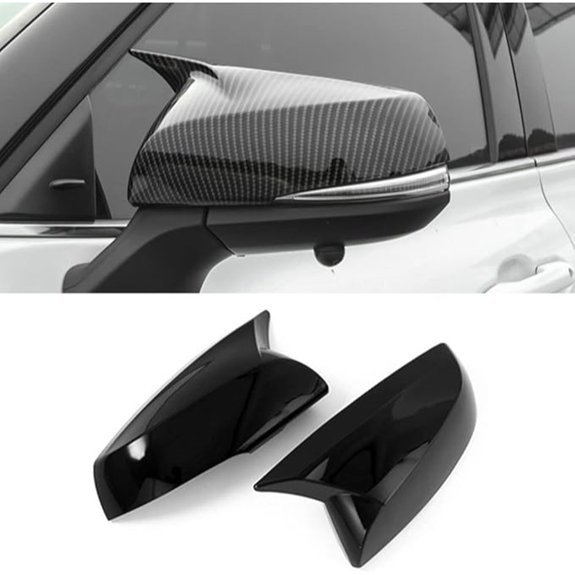 LEXLEY Glossy Black Door Mirror Covers for Toyota Highlander