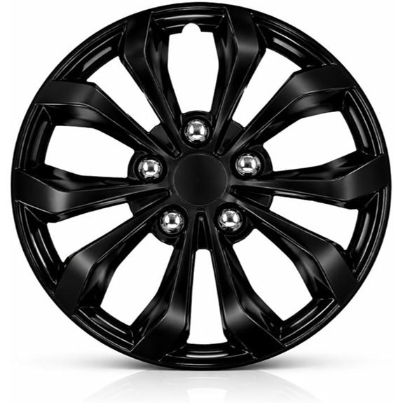 Universal Snap-On Wheel Covers (14-inch Glossy Black)