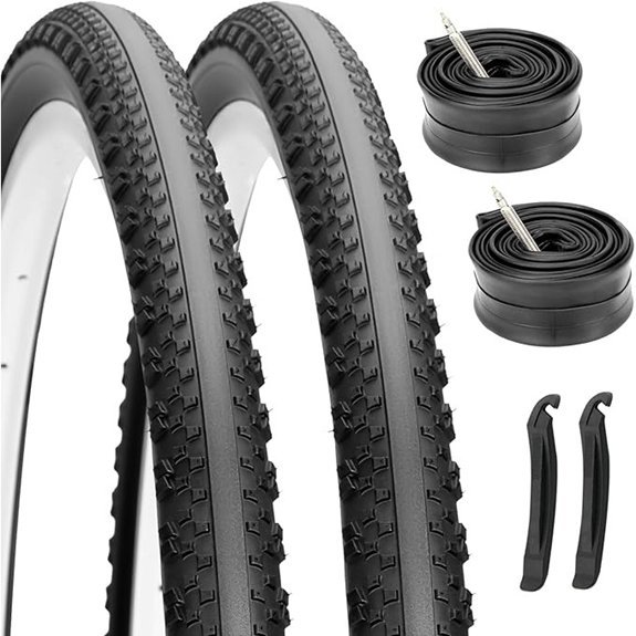 Hycline Gravel Bike Tires Set with Tubes & Levers