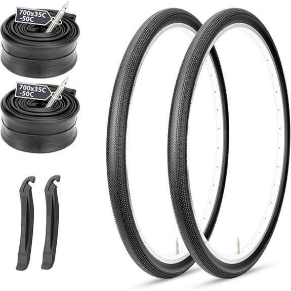 MOHEGIA 700c Gravel Bike Tires Set with Tubes