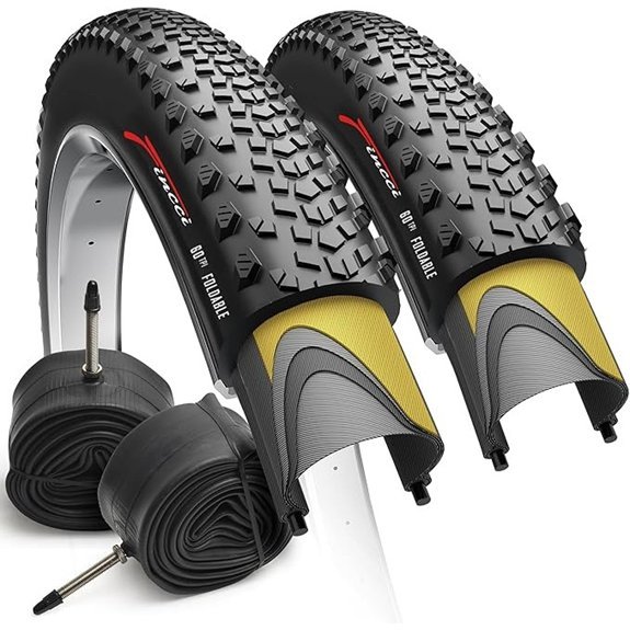 Fincci 700x40c Gravel Bike Tires with Presta Tubes