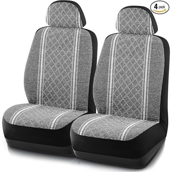 Road Comforts Baja Bucket Seat Covers Gray Diamond