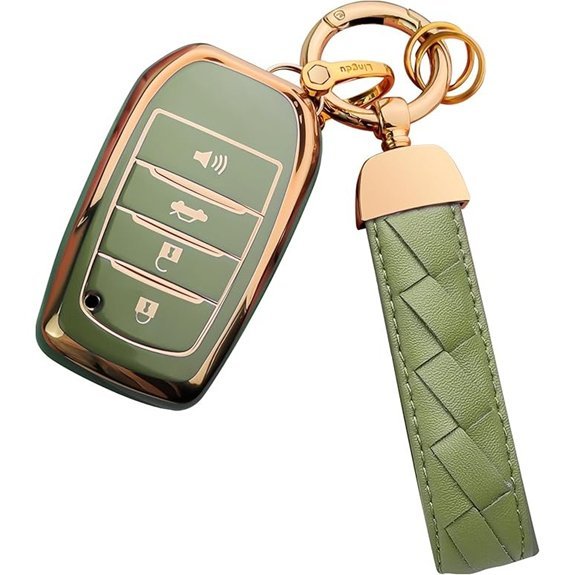 Toyota Key Fob Cover Keychain (Green 4 Buttons)