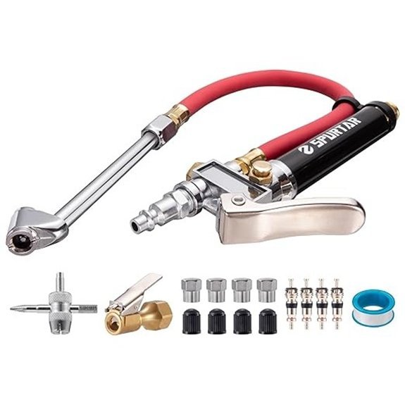 Spurtar Heavy Duty Tire Pressure Gauge Inflator Kit