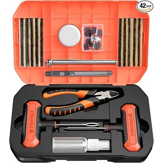 ETENWOLF 42-Piece Heavy Duty Tire Repair Kit