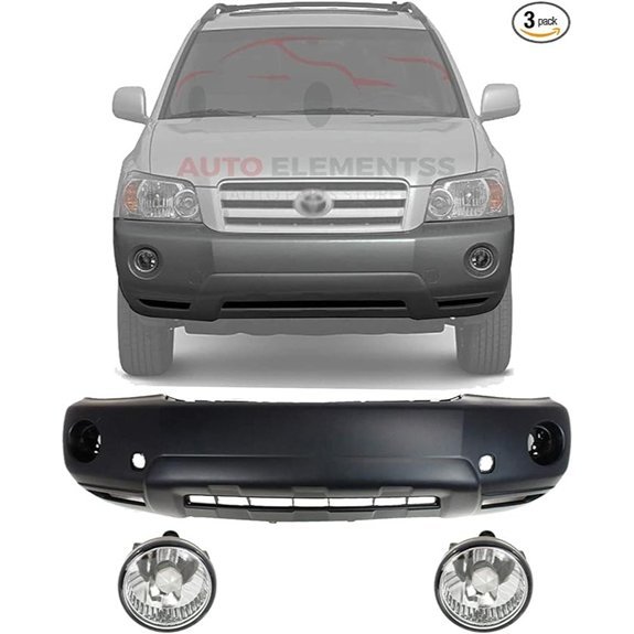 Toyota Highlander Front Bumper Cover & Fog Lights