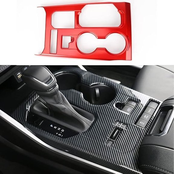 LEXLEY Red Gear Shift Console Trim for Highlander