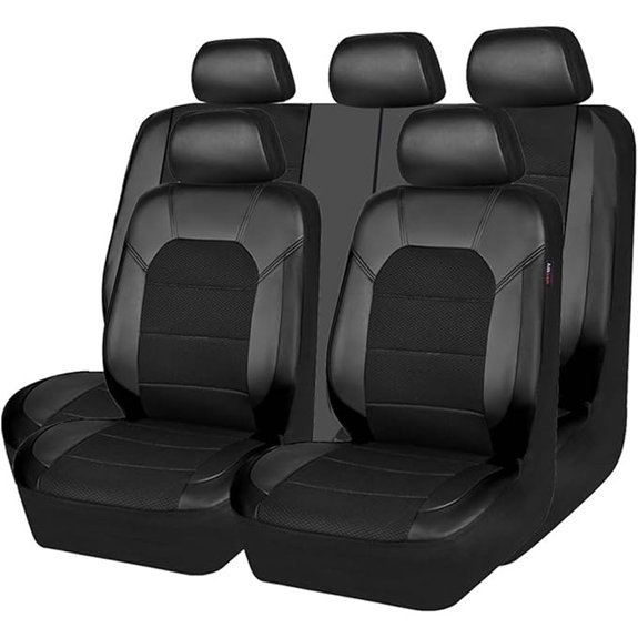 CAR PASS Leather and 3D Air Mesh Car Seat Covers