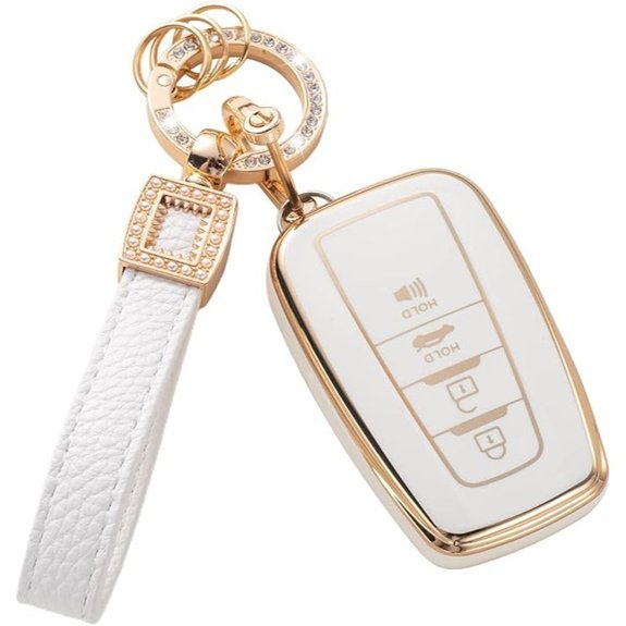 Toyota Key Fob Cover with Leather Lanyard