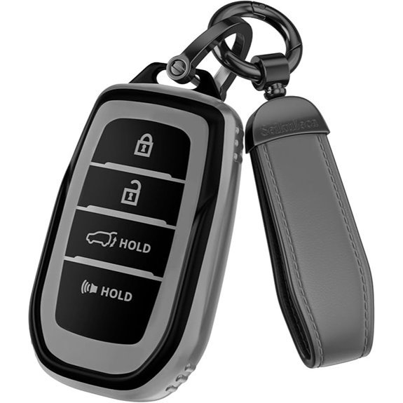 Toyota Key Fob Cover with Leather Keychain