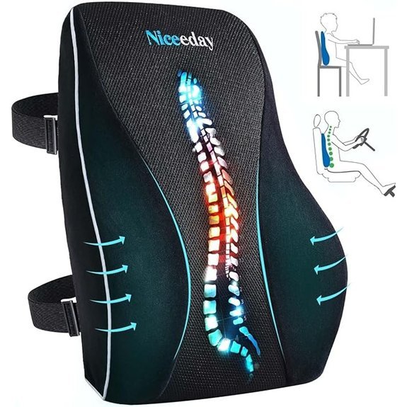 Niceeday Lumbar Support Pillow for Back Pain Relief