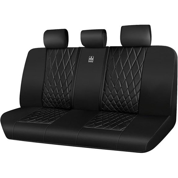CAR PASS Luxury Faux Leather Rear Seat Covers