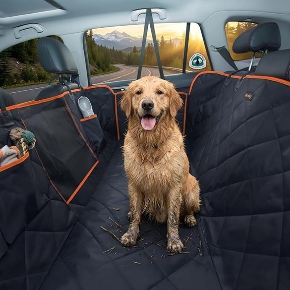 Luxury Waterproof Dog Car Seat Cover with Mesh Window