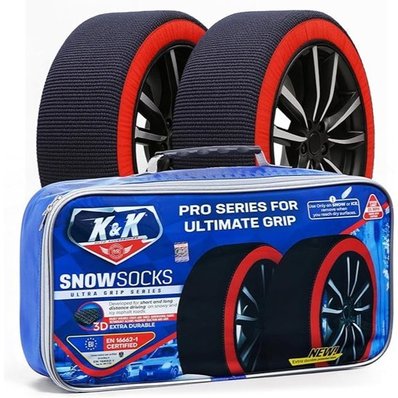 K&K Auto Snow Socks for Tires (Medium)