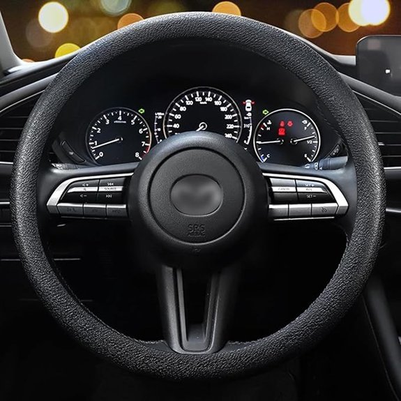 LRITER Non-Slip Silicone Steering Wheel Cover (Black)
