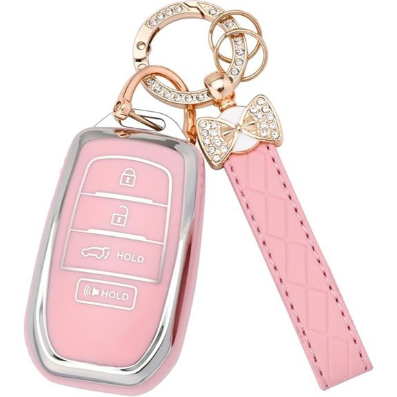 Toyota 4-Button TPU Key Fob Cover (Pink)
