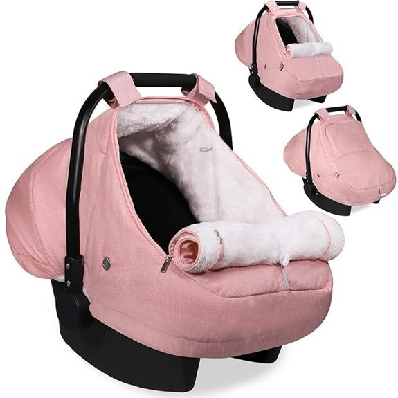 Winter Baby Car Seat Cover with Plush Lining