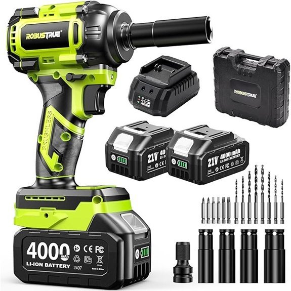 Robustrue Cordless Impact Wrench 590Ft-lbs Brushless 1/2 inch