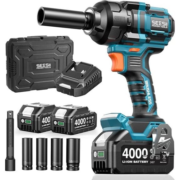 Seesii 1/2 Cordless Impact Wrench (886 Ft-lbs)