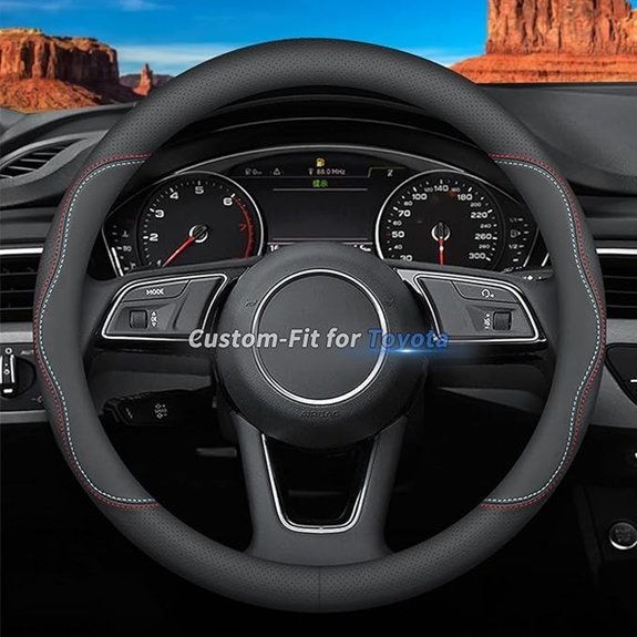 Deer Route Toyota Steering Wheel Cover Premium Leather
