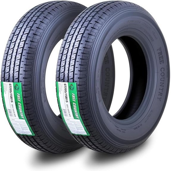 Free Country Premium Trailer Tires 205/75R15 (Set of 2)