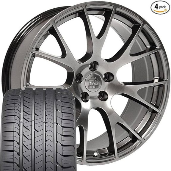 OE Wheels DG69 22 Inch Ram Hellcat Style Wheels and Tires