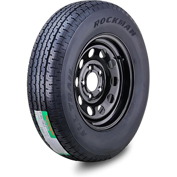 ROCKMAN Trailer Tire Wheel Assembly ST205/75R15