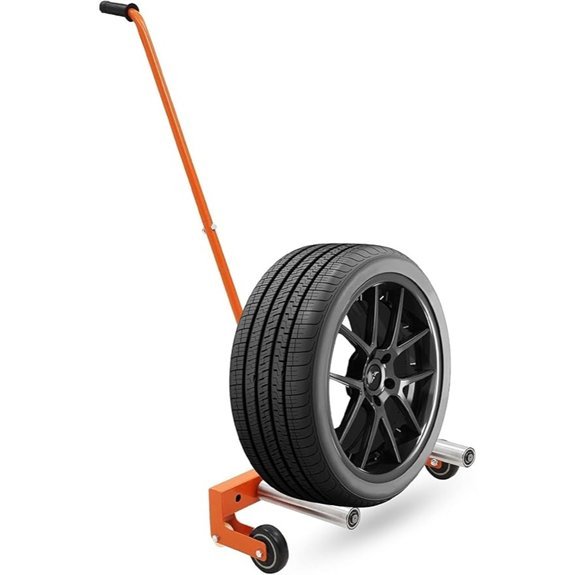 Heavy Duty Adjustable Tire Dolly with Rotatable Wheels