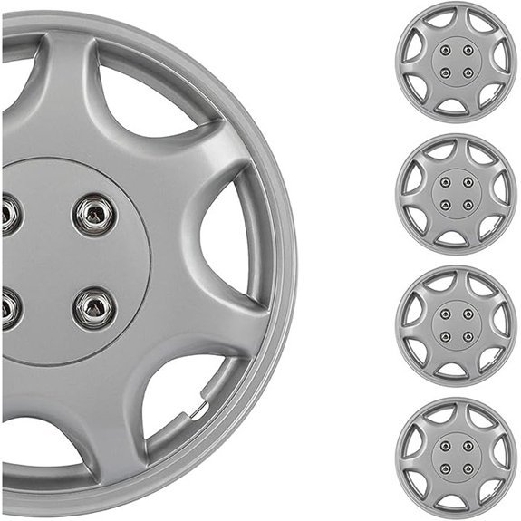 Silver 14 Hubcaps Set of 4 for Toyota Nissan