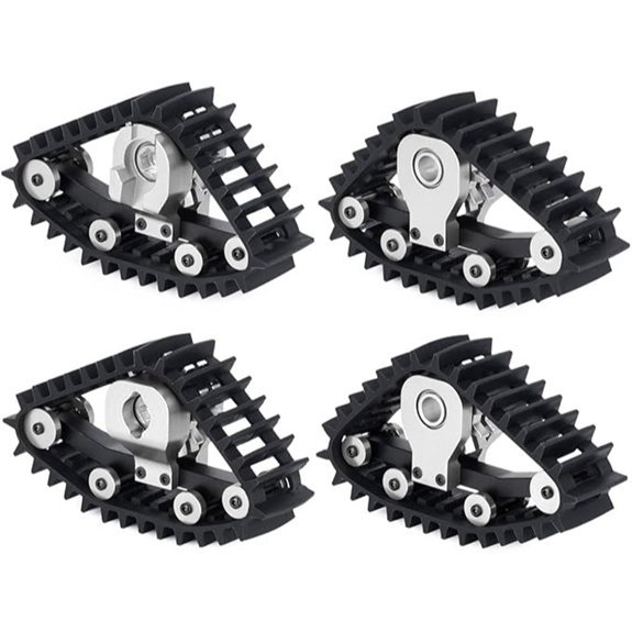 TRX4M Track Wheels Snow Tires Set (Silver)