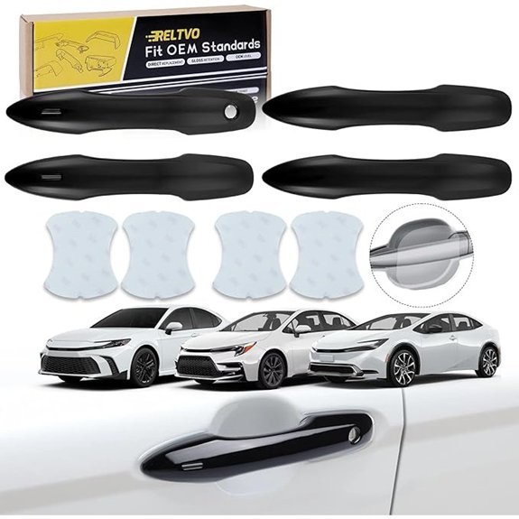 Snap-on Black Door Handle Cover Protector Kit