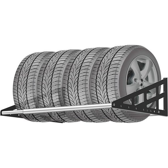 Heavy Duty Adjustable Wall Mount Tire Rack