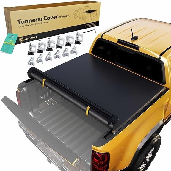 YHTAUTO Soft Roll-Up Tacoma Tonneau Cover 6.1FT Bed