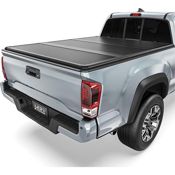 LEDKINGDOMUS Hard Trifold Tacoma Truck Bed Tonneau Cover
