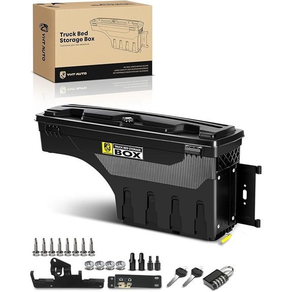 YHTAUTO Lockable Truck Bed Storage Toolbox for Toyota Tacoma