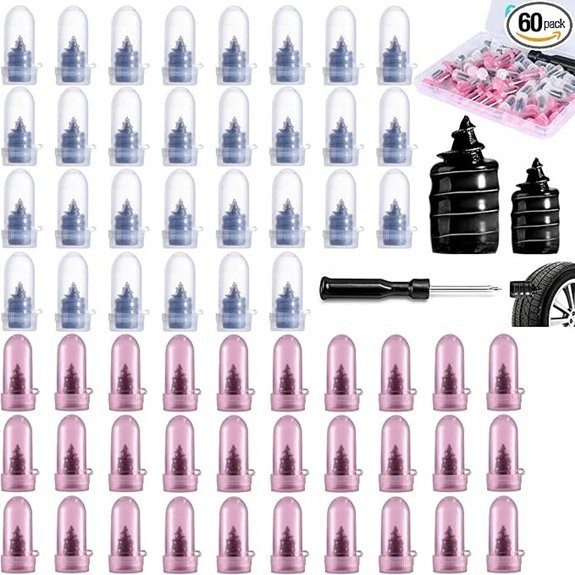 60 PCS Tire Repair Rubber Nails Kit