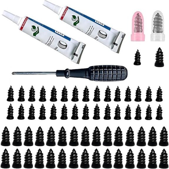 60 Pcs Tire Repair Rubber Nail Kit