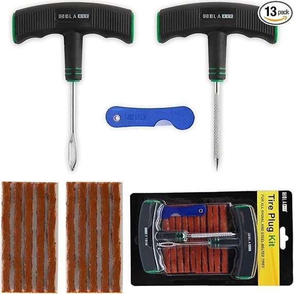 HolaKit Tire Plug Repair Kit with T-Handle Tools