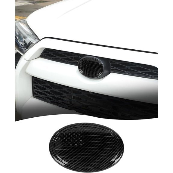 Toyota Carbon Fiber Front Grill Emblem Overlay Trim